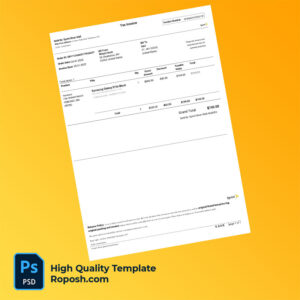 United States Sprint River Mall Editable Tax Invoice Template in Word and PDF formats