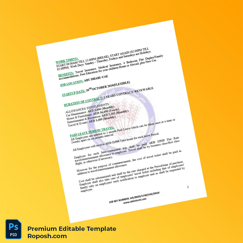 Customizable United Arab Emirates Abu Dhabi International Pvt School Employment Verification Letter Word & PDF Template 6 page Customizable United Arab Emirates Abu Dhabi International Pvt School Employment Verification Letter Word & PDF Template 6 page