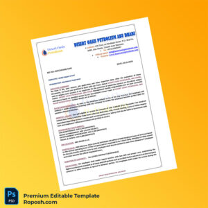 Customizable United Arab Emirates Desert Oasis Petroleum Employment Verification Letter Word & PDF Template 5 page Customizable United Arab Emirates Desert Oasis Petroleum Employment Verification Letter Word & PDF Template 5 page