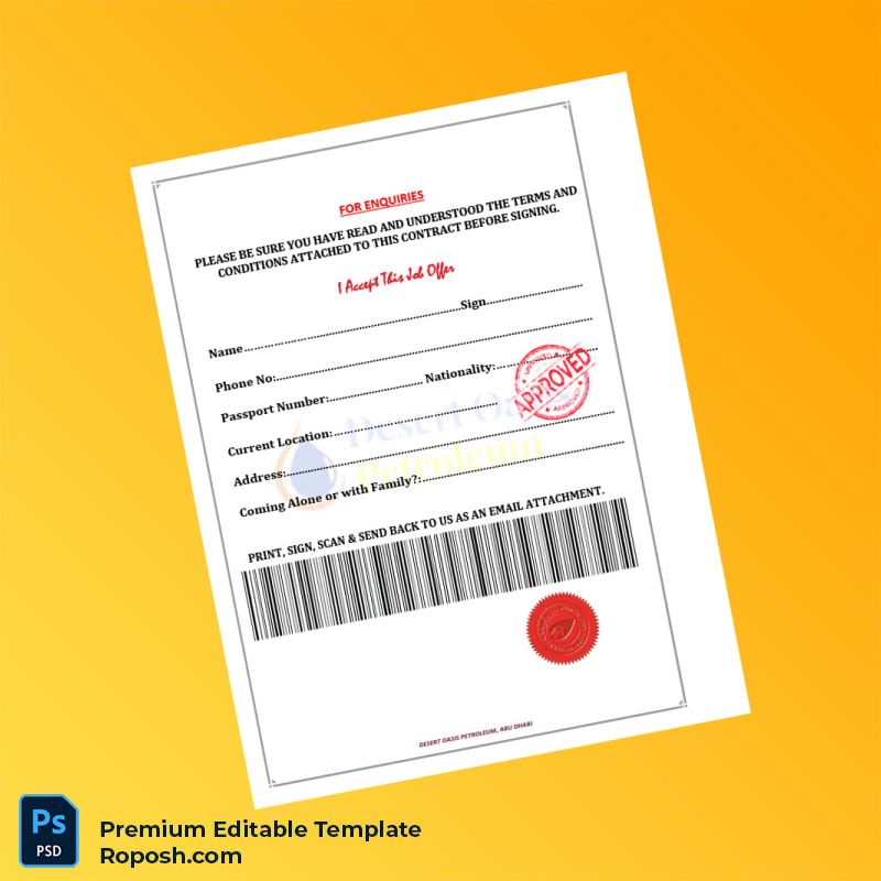 Customizable United Arab Emirates Desert Oasis Petroleum Employment Verification Letter Word & PDF Template 5 page Customizable United Arab Emirates Desert Oasis Petroleum Employment Verification Letter Word & PDF Template 5 page