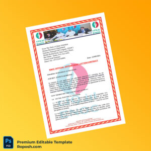 Customizable United Arab Emirates Emirates National Oil Company Employment Verification Letter Word & PDF Template 5 page