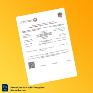 Customizable United Arab Emirates Federal Tax Authority VAT Registration Certificate Editable Word & PDF Template Customizable United Arab Emirates Federal Tax Authority VAT Registration Certificate Editable Word & PDF Template