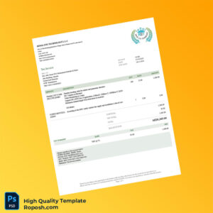 United Arab Emirates Royal Eye Technology LLC Invoice Template in Word and PDF formats United Arab Emirates Royal Eye Technology LLC Invoice Template in Word and PDF formats