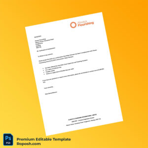 Customizable United Kingdom Always Flourishing Employment Verification Letter Word & PDF Template Customizable United Kingdom Always Flourishing Employment Verification Letter Word & PDF Template