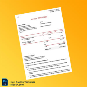 United Kingdom Bilal Consultancy Limited Invoice Template in Word and PDF formats 2 page United Kingdom Bilal Consultancy Limited Invoice Template in Word and PDF formats 2 page