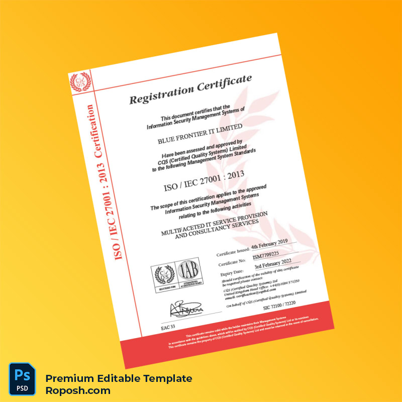 Customizable United Kingdom CQS Registration Certificate Editable Word & PDF Template Customizable United Kingdom CQS Registration Certificate Editable Word & PDF Template