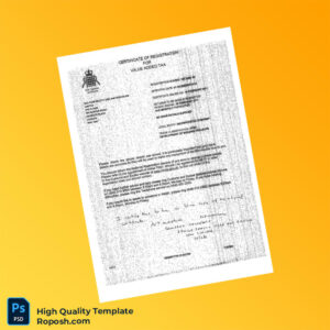 United Kingdom HM Revenue Customs VAT Registration Certificate Template in Word and PDF formats 3 page United Kingdom HM Revenue Customs VAT Registration Certificate Template in Word and PDF formats 3 page