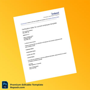 Customizable United States ABC Inc Employment Verification Letter Word & PDF Template 4 page