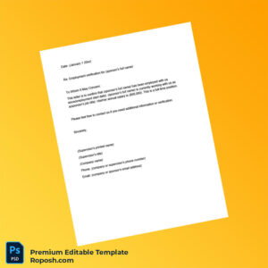 Customizable United States Acme Inc Proof of Employment Letter Word & PDF Template