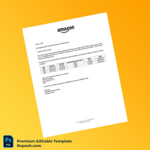 Customizable United States Amazon com Services LLC Employment Verification Letter Word & PDF Template