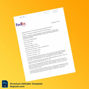 Customizable United States FedEx Employment Verification Letter Word & PDF Template 2 page Customizable United States FedEx Employment Verification Letter Word & PDF Template 2 page