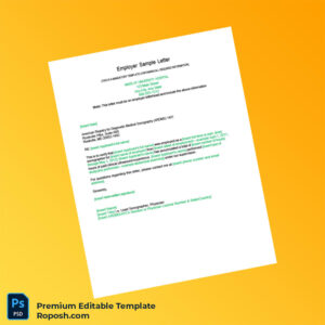 Customizable United States Made-Up University Hospital Employment Verification Letter Word & PDF Template 2 page