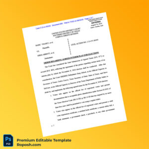 Customizable United States Texas Voter ID Order Editable Word & PDF Template 7 page Customizable United States Texas Voter ID Order Editable Word & PDF Template 7 page