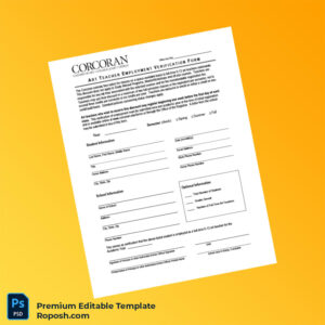 Customizable United States The Corcoran Employment Verification Letter Word & PDF Template