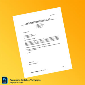 Customizable United States Ver s Import Auto Repair Employment Verification Letter Word & PDF Template 2 page