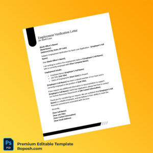 Customizable United States Your Company Name Employment Verification Letter Word & PDF Template