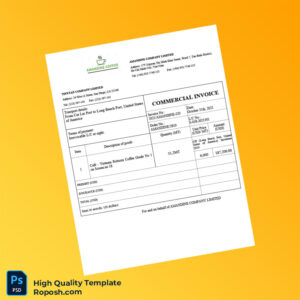 Vietnam Amandine Company Limited Commercial Invoice Template in Word and PDF formats Vietnam Amandine Company Limited Commercial Invoice Template in Word and PDF formats