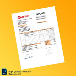 Vietnam Maxxsport Invoice Template in Word and PDF formats 3 page Vietnam Maxxsport Invoice Template in Word and PDF formats 3 page