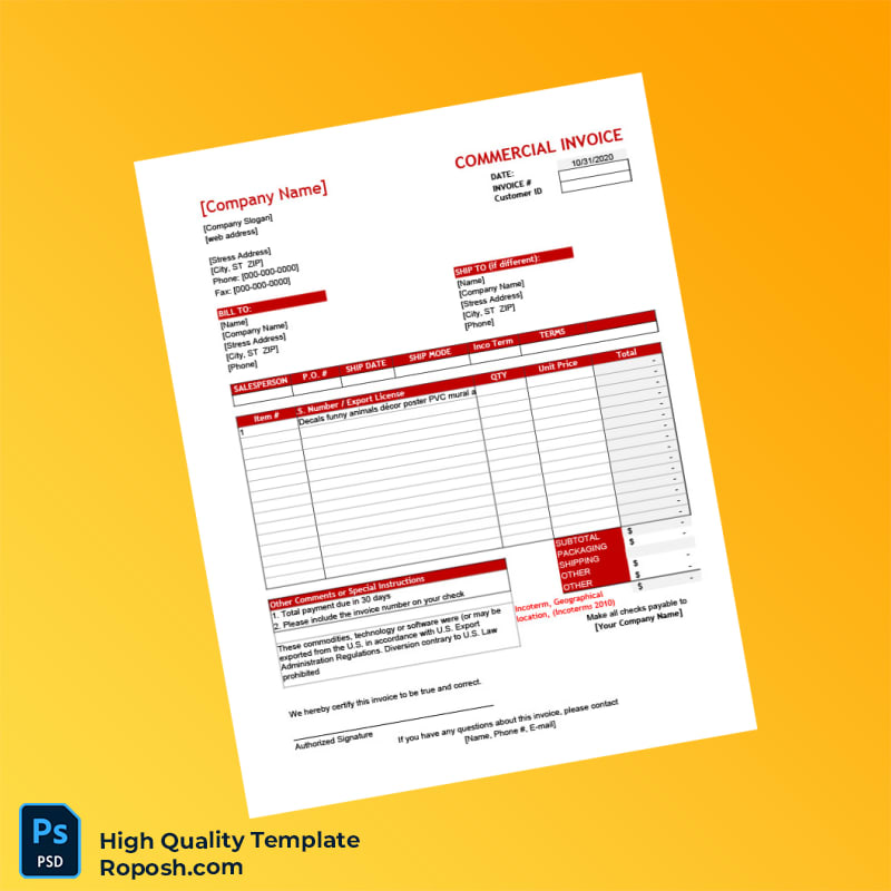 Vietnam Maxxsport Invoice Template in Word and PDF formats 3 page Vietnam Maxxsport Invoice Template in Word and PDF formats 3 page