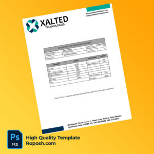 Xalted Technologies payslip word and pdf template