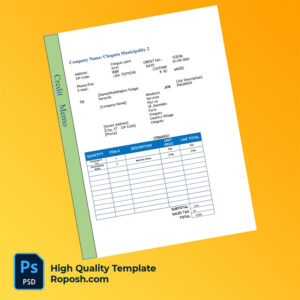 Zimbabwe Chegutu Municipality Editable Credit Memo Template in Word and PDF formats