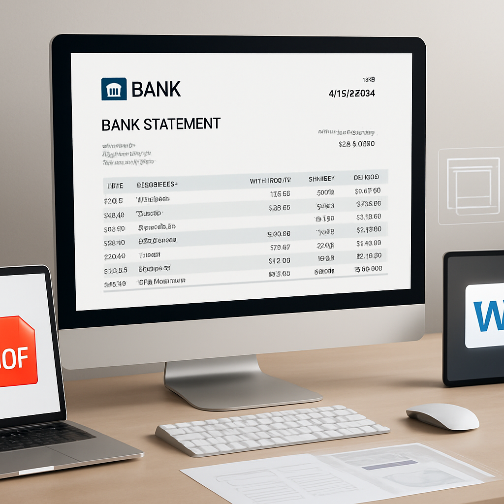 bank statement template guide editable templates for kyc verification compliance featured - Buy Verified Account