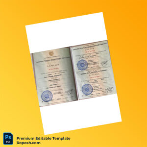 Editable Armenia Armenian State University of Economics Bachelor of Science in Finance Template – Instant Download