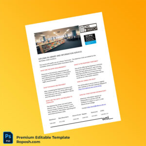 Editable Australia TAFE NSW Diploma in Library and Information Services Template – Instant Download Editable Australia TAFE NSW Diploma in Library and Information Services Template – Instant Download