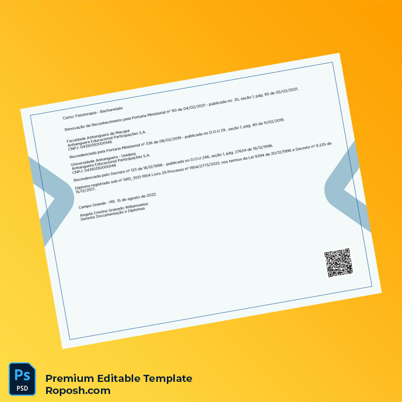 Editable Brazil Anhanguera de Macapá Bachelor of Physiotherapy Template – Fast Edit 2 Page Editable Brazil Anhanguera de Macapá Bachelor of Physiotherapy Template – Fast Edit 2 Page