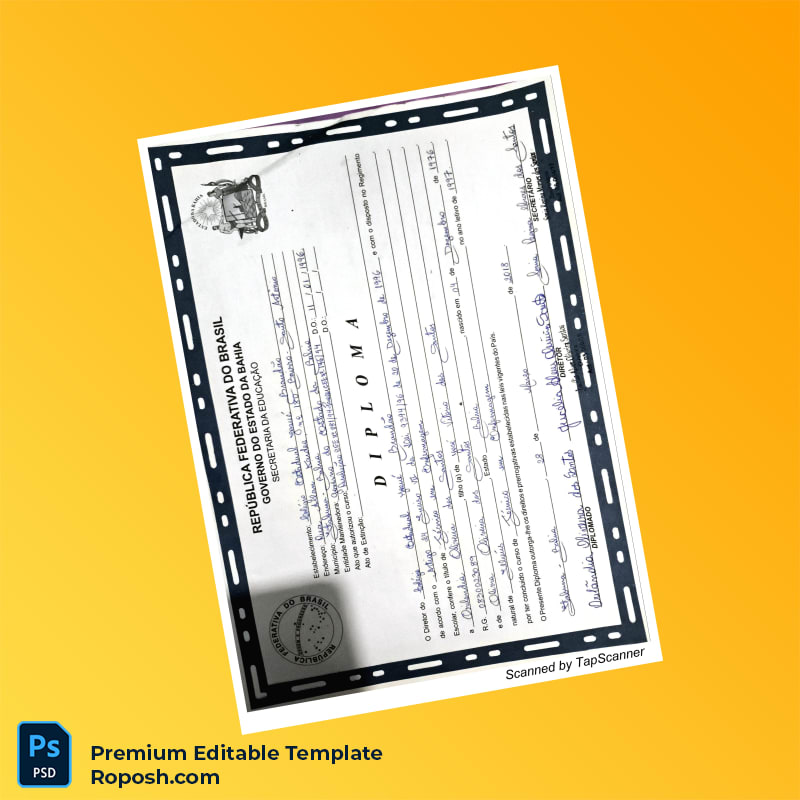 Editable Brazil Federal Republic Diploma Template – Fast Edit 2 Page Editable Brazil Federal Republic Diploma Template – Fast Edit 2 Page