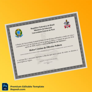 Editable Brazil Federal University of Pará Bachelor of Science in Nutrition Template – Fast Edit 2 Page Editable Brazil Federal University of Pará Bachelor of Science in Nutrition Template – Fast Edit 2 Page