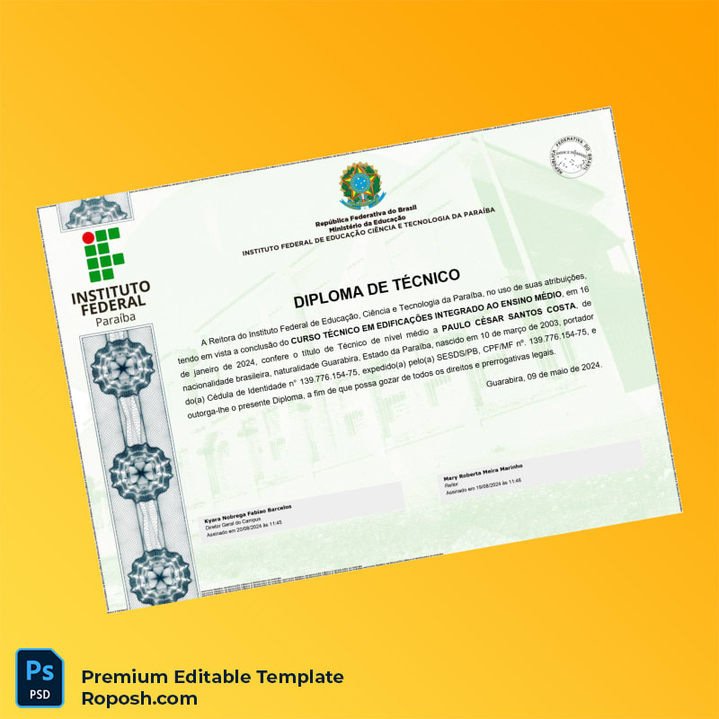 Editable Brazil Instituto Federal da Paraíba Técnico em Edificações Template – Fast Edit 2 Page Editable Brazil Instituto Federal da Paraíba Técnico em Edificações Template – Fast Edit 2 Page