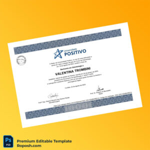 Editable Brazil Universidade Positivo Bachelor of Dentistry Template (Fast Edit) 2 Page