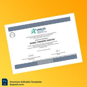 Editable Brazil University Cidade de São Paulo Bachelor of Dentistry Template (Fast Edit) 2 Page