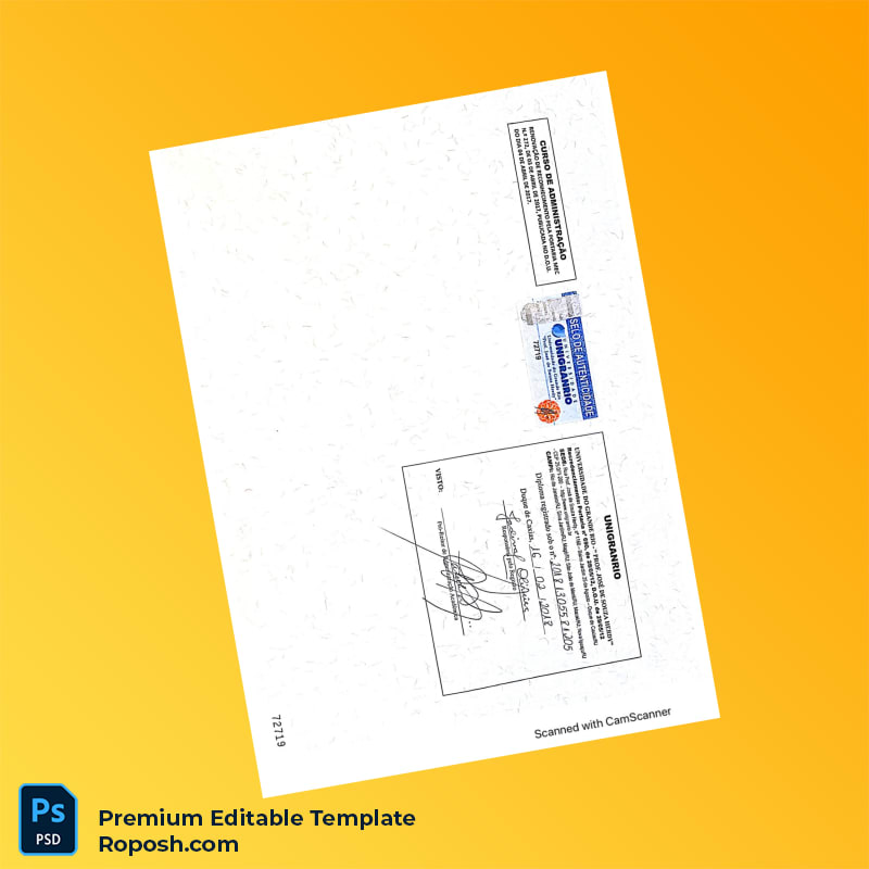 Editable Brazil University of Grande Rio Bachelor’s Degree in Administration – Instant Download 2 Page Editable Brazil University of Grande Rio Bachelor’s Degree in Administration – Instant Download 2 Page