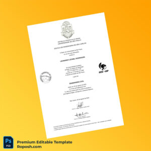 Editable Brazil University of São Paulo Bachelor of Civil Engineering Template – Fast Edit 2 Page Editable Brazil University of São Paulo Bachelor of Civil Engineering Template – Fast Edit 2 Page