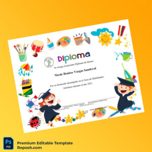 Editable Chile Ancud Diploma of Honor in Artistic Skills Template – Fast Edit Editable Chile Ancud Diploma of Honor in Artistic Skills Template – Fast Edit