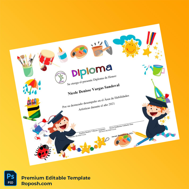 Editable Chile Ancud Diploma of Honor in Artistic Skills Template – Fast Edit Editable Chile Ancud Diploma of Honor in Artistic Skills Template – Fast Edit