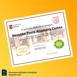 Editable Chile Colegio Coquimbito Diploma of Recognition – Fast Edit 2 Page Editable Chile Colegio Coquimbito Diploma of Recognition – Fast Edit 2 Page