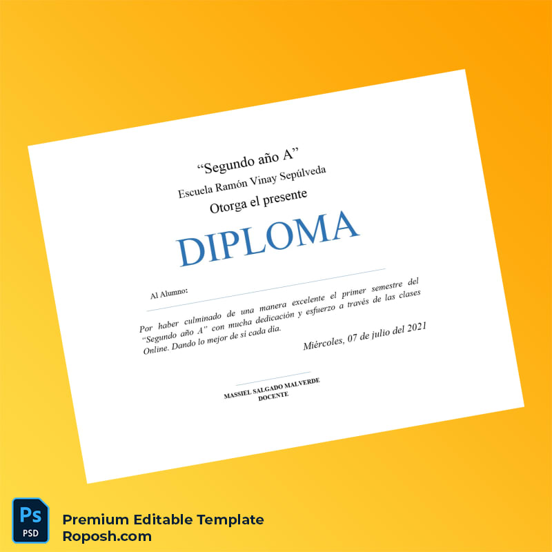 Editable Chile Escuela Ramón Vinay Sepúlveda Diploma Template (Instant Download) 3 Page Editable Chile Escuela Ramón Vinay Sepúlveda Diploma Template (Instant Download) 3 Page