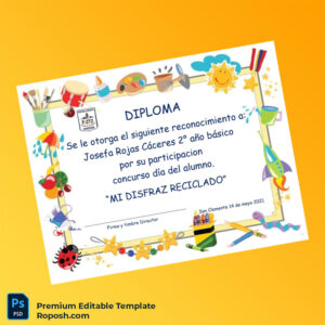 Editable Chile San Clemente School Diploma Template – Fast Edit Editable Chile San Clemente School Diploma Template – Fast Edit