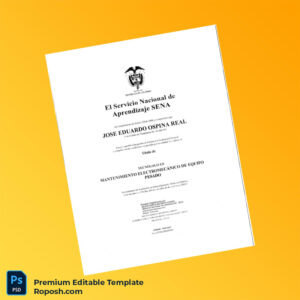 Editable Colombia Servicio Nacional de Aprendizaje SENA Técnico Template – Instant Download Editable Colombia Servicio Nacional de Aprendizaje SENA Técnico Template – Instant Download