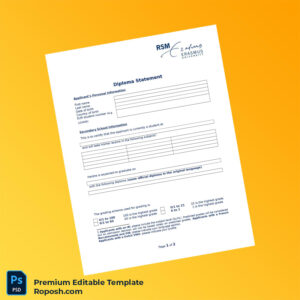 Printable Editable Diploma Statement Template – Fast Edit 2 Page Printable Editable Diploma Statement Template – Fast Edit 2 Page