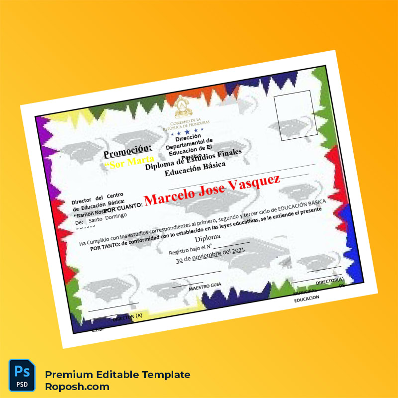Editable Dominican Republic Centro de Educación Básica Ramón Rosa Diploma – Instant Download 6 Page Editable Dominican Republic Centro de Educación Básica Ramón Rosa Diploma – Instant Download 6 Page