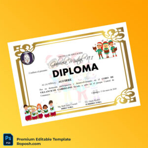 Editable Ecuador Gabriela Mistral N1 Diploma Template – Instant Download Editable Ecuador Gabriela Mistral N1 Diploma Template – Instant Download