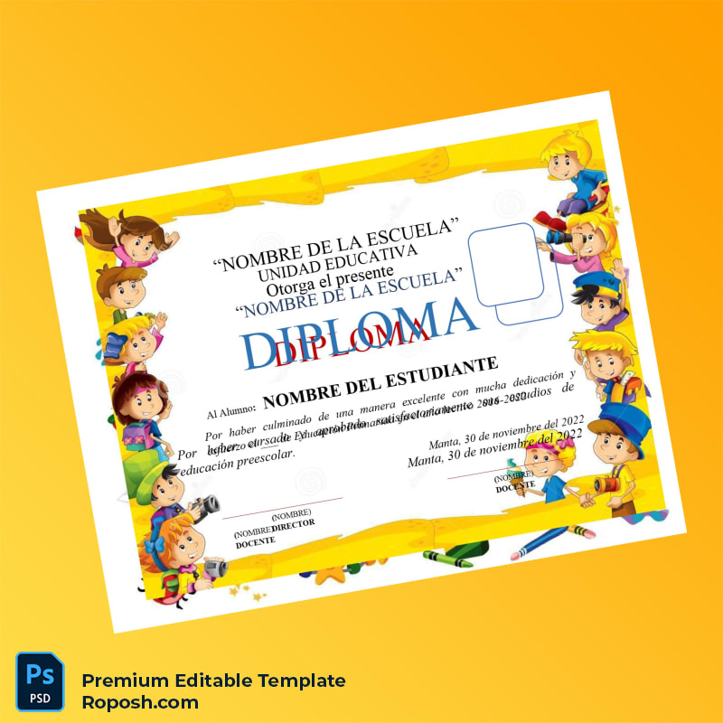 Editable Ecuador Unidad Educativa _Nombre de la Escuela_ Diploma (Fast Edit) 8 Page Editable Ecuador Unidad Educativa _Nombre de la Escuela_ Diploma (Fast Edit) 8 Page