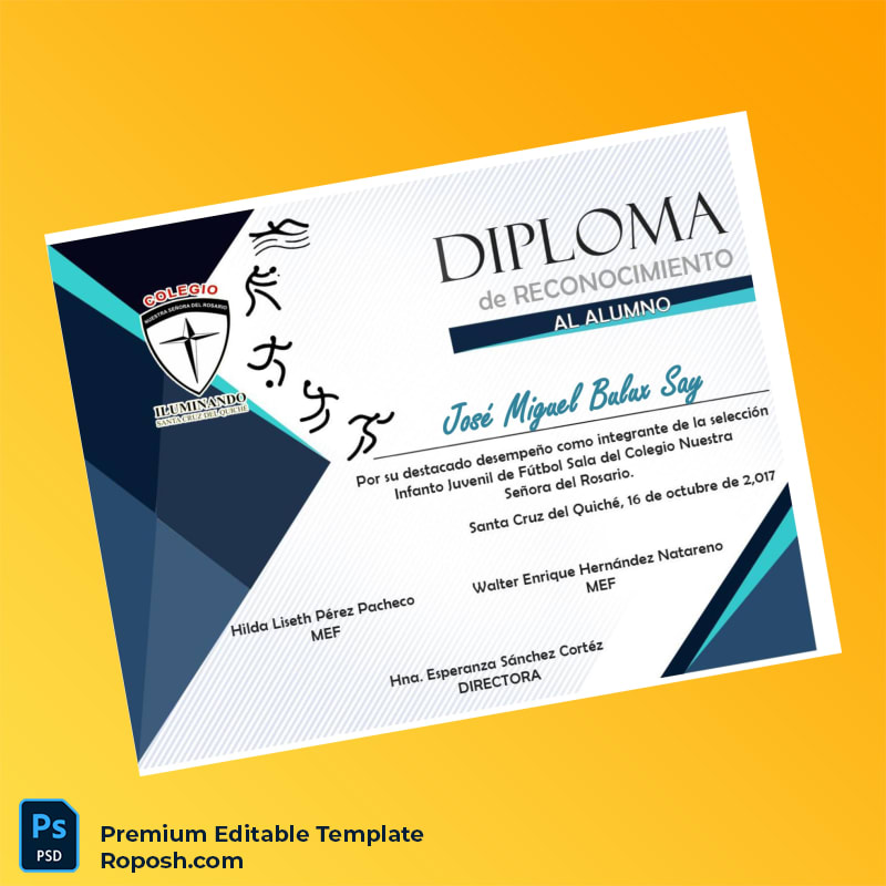 Editable Guatemala Colegio Iluminando Diploma of Recognition (Fast Edit) Editable Guatemala Colegio Iluminando Diploma of Recognition (Fast Edit)