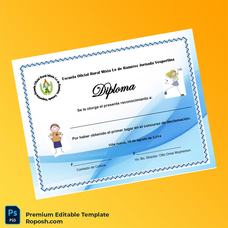 Editable Guatemala Escuela Oficial Rural Mixta Lo de Ramírez Diploma – Instant Download Editable Guatemala Escuela Oficial Rural Mixta Lo de Ramírez Diploma – Instant Download