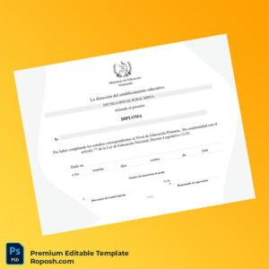 Editable Guatemala Escuela Oficial Rural Mixta Primary Education Diploma Template (Fast Edit) Editable Guatemala Escuela Oficial Rural Mixta Primary Education Diploma Template (Fast Edit)