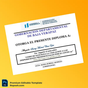Editable Diploma Template for Guatemala Governorship of Baja Verapaz Diploma – Instant Download Editable Diploma Template for Guatemala Governorship of Baja Verapaz Diploma – Instant Download